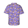 thumbnail image 3 of Haiem Pugs and Flowers Printed Hawaiian Shirt for Men - Men’s Casual Beach Summer Shirts - Stretch Fabric with Modern Fit-XX-Large, 3 of 9
