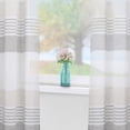 thumbnail image 5 of 2 Pcs Stripe Sheer Curtain, Semi Transparent Voile Curtains Drapes with Grommets, 5 of 9