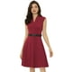 thumbnail image 1 of Vestido elegante para mujer con cuello dividido para trabajar vestidos sin mangas Vino Rojo XL, 1 of 6