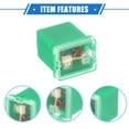 thumbnail image 4 of Unique Bargains 6 Pcs Mini Box Shaped Fuse 40 Amps Universal for Pickup Truck Cars SUV Durable Plastic Metal Green, 4 of 6