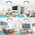 thumbnail image 6 of libtit 12 inch Flush Mount LED Ceiling Light Fixture, 3000K 4000K 6500K Adjustable, 28W 3200lm Round Ceiling Lamp for Bathroom Hallway Kitchen Bedroom, 6 of 7