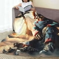 thumbnail image 3 of Lsque Chucky Pattern Fuzzy Fleece Throw Blanket Extra Large,Super Soft,Fluffy and Warm Blankets for Couch,Bed,All Season Use (50"x40"), 3 of 7