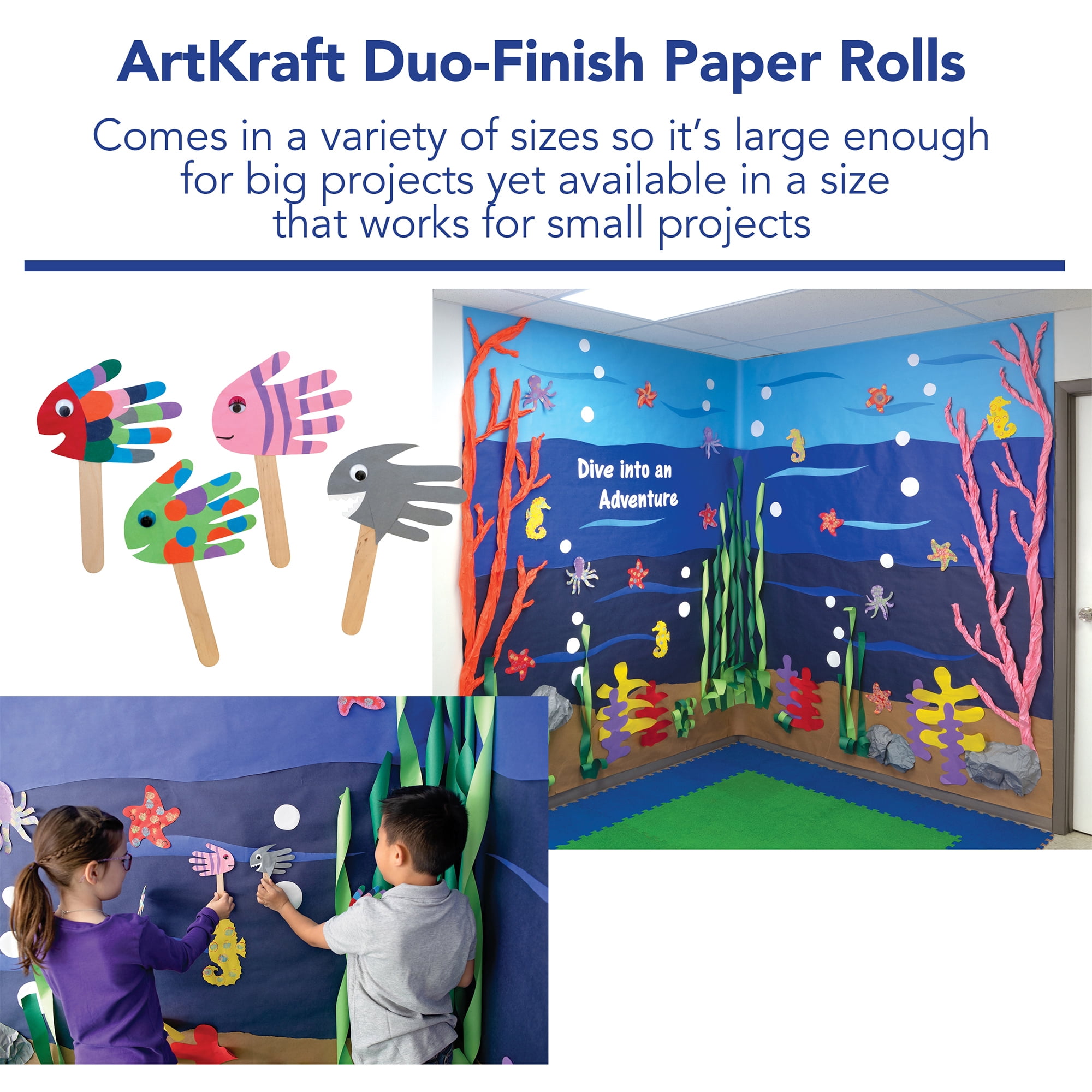 ArtKraft Duo-Finish Paper, Brown, 36" x 1,000', 1 Roll