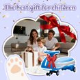 thumbnail image 3 of 2-in-1 Smart Design 12V Kids Electric Wiggle Car with LED Stream Lights, Flashing PU Wheels, Bluetooth Music, 5 MPH Speed, Triangular Stability Frame for Ages 3-8 -Blue, 3 of 16
