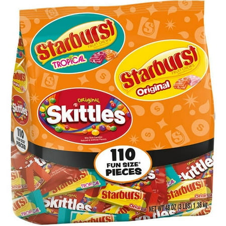 Starburst and Skittles Fun Size Candy Variety Pack, 48 Oz., 110 Count