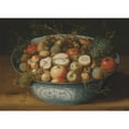 thumbnail image 2 of Osias Beert the Elder 24x18 Gold Ornate Framed and Double Matted Museum Art Print Titled - A Chinese Bowl with Apples, Plumbs, Grapes and Nuts, 2 of 4