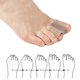 thumbnail image 3 of Separadores de dedos de gel para juanetes para dedos superpuestos para mujeres y hombres, corrector de juanetes de 2 bucles para los primeros dos dedos del pie, 10 unidades de tamaño pequeño, 3 of 5