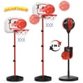 thumbnail image 5 of JoyStone 2 in 1 Kids Basketball Hoop and Punching Bag, Adjustable Stand with Boxing Gloves & 2 Balls, Toddler Basketball Hoop and Boxing Bag Set Toy for Outdoor Indoor Sports Games, 5 of 14