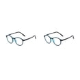 thumbnail image 2 of Sonducket TR90 anteojos lisos marco completo Unisex espejo Flexible pierna gafas estilo Simple gafas lectura al aire libre cian negro 2piezas, 2 of 6