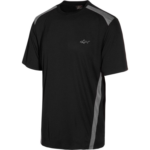Greg Norman - Camiseta básica para hombre Attack Life Performance, color negro, talla mediana Greg Norman Camiseta básica