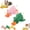 Green+Pink, variant on Cute Yellow Calming Duck Dog Toy with Soft Squeaker, Interactive Stuffed Quack Toy for Aggressive Chewers