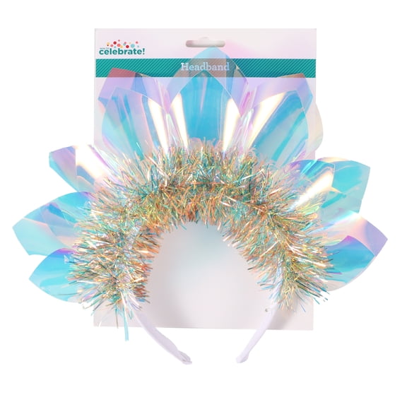 Iridescent Sun Headband, Bright Party Accessory for Adult Parties and Events, by Way To Celebrate