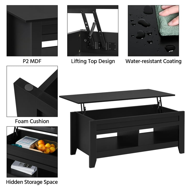 Alden Design Lift Top Coffee Table - Functional - Walmart.com