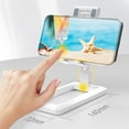 thumbnail image 3 of Support de Téléphone Rétractable Support de Tablette de Bureau Rétractable Support de Tablette Plastique Support Mobile Antidérapant pour Maison Bureau, Blanc, 3 of 5