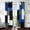 Blue, variant on Green 100% Blackout Curtains for Bedroom 63 inch Length 2 Panels Set White Grey Modern Abstract Geometric Black Out Curtains Insulated Room Darkening Window Drapes for Living Room, 42Wx63L