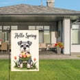 thumbnail image 3 of Amhnf Hello Spring Schnauzer Dog With Tulips Garden Flag For Home Outdoor Garden Yard Decor 12x18 inch, 3 of 5