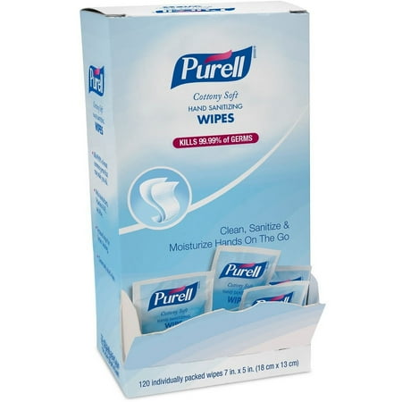 Gojo; Cottony Soft Sanitizing Wipes - 5" x 7" - White - Soft, Moist, Textured, Individually Wrapped - For Hand - 1 / Box