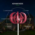 Leyfeng Wind Turbine 12V 1200W 5 Blades Wind Generator with Charger Controller, Minitype Lantern Wind Turbine Generator Kit Clear Energy Windmill for Home Highways Boats