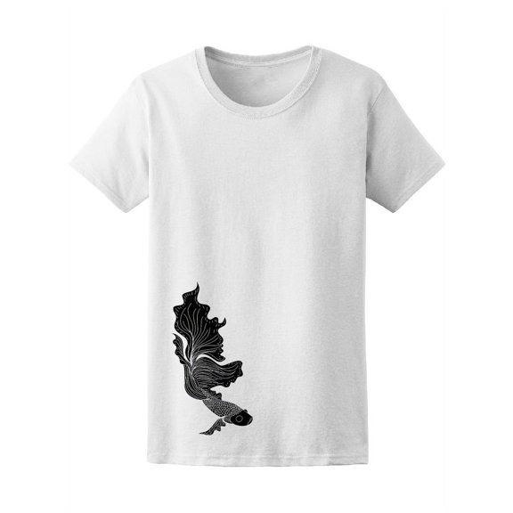 Beta Fish Silhouette T-Shirt Women -Image by Shutterstock, Female Medium