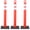 Red-3PCS, variant on Garvee 6-Pack 43.3 Inch Traffic Delineator Posts with Heavy Duty Rubber Square Base, High Visibility Round Top Safety Cones Parking Barrier for Driveway, Construction and Crowd Control