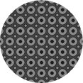 thumbnail image 1 of Ahgly Company Machine Washable Indoor Round Transitional Charcoal Black Area Rugs, 5' Round, 1 of 7