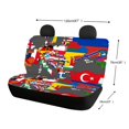 thumbnail image 1 of Chririnla European Flags Map Rear Bench Seat Covers, 2 Piece Non-Slip Car Back Seat Covers Durable Waterproof Protectors for SUV and Truck, 1 of 1
