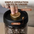thumbnail image 6 of Beslands 40oz Vacuum Coffee Canister with Airtight Lid Glass Coffee Bean Storage Container for Candy Sugar Nuts Spices 42oz Black, 6 of 8