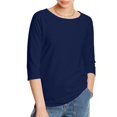 thumbnail image 4 of Remera Hanes de Mujer con Mangas Raglán Azul Marino Talle XX-Large, 4 of 6