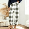 thumbnail image 6 of Stamzod Flannel Pajama Pants Women Fashion Plaid Warm Winter Lounge Pants Comfy Fuzzy Fleece Sleepwear for Women with Pockets, 6 of 8