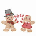 thumbnail image 2 of 2-Pack Lighted Christmas Gingerbread Man Decorations, 80 Warm White LEDs, Weather-Resistant, Collapsible for Indoor/Outdoor Use, 2 of 12