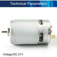 thumbnail image 2 of HUGFEGWE 21V DC Motor 22000RPM Round Shaft High Torque Electric Motor for Drills, Robots, RC Vehicals, Remote Controlled Cars/Robot, Saw Repair/Replacement Engine U2536-19303, 2 of 6