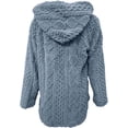 thumbnail image 4 of Women Long Cardigan Heavyweight Knit Button Sweaters Long Sleeve Fall Winter Oversized Hooded Outerwear Sweater Coat, 4 of 4