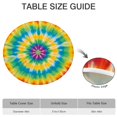 thumbnail image 6 of Rainbow Tie Dye Mandala Pattern Round Fitted Tablecloth with Elastic Edge,Dining Table Cover Waterproof,Outdoor Round Tablecloth for Camping,Dining,Indoor and Outdoor, 6 of 7
