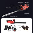 thumbnail image 2 of 22 inch Cordless Hedge Trimmer, Electric Hedge Trimmer with 3.0Ah Batteries for Cutting Trimming Bushes and Shrubs, 2 of 9