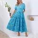 thumbnail image 1 of WILLBEST Vestidos de Mujer, Vestido Bohemio Informal Holgado con Estampado Floral y Bolsillos, Vestido Largo Playero de Manga Corta para Verano Extra Grande, 1 of 2
