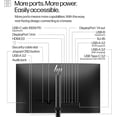 thumbnail image 3 of HP Series 5 Pro 524pm 24" FHD IPS Monitor with 5ms Response Time, Anti-Glare, Flicker Free, VESA Mount (100mm), Displayport, HDMI & Dockztorm USB Port Expander, Black/Silver (9E0G9UT#ABA) 2 Pack, 3 of 7