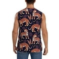 thumbnail image 4 of Uemuo Leopard Print Pattern Men's Sleeveless T-Shirt,Muscle Athletic Tank Top, Moisture-wicking Quick-dry Breathable Classic Tee Top for Gym Run Outdoor Sports-Medium, 4 of 8