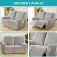 SHANNA Stretch Recliner Loveseat Cover Sofa Slipcover, 2 Seater Couch Cover Furniture Protector