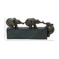 thumbnail image 4 of 17" x 8" Black Polystone Elephant Sculpture, by DecMode, 4 of 8