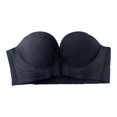 thumbnail image 1 of Brandless Front-Closure Push-Up Bra, Seamless Strapless Underwire Support, Discreet Convertible Multi-Way Bralette for Backless Dresses & Off-Shoulder Tops, Beige, Size L, 1 of 8