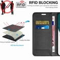 thumbnail image 7 of Decase for Samsung Galaxy A12, with RFID Blocking Leather Wallet Credit Card Holder Flip Folio Book Phone Case Shockproof Cover for Women Men, Black, 7 of 7