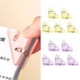 thumbnail image 4 of 5pcs Triangular Corner Paper Clips Test Paper Organizer Office File Classification Folder with Metal Spring Clamp Prevents Page Curling Office Document Clip for Students, 4 of 8