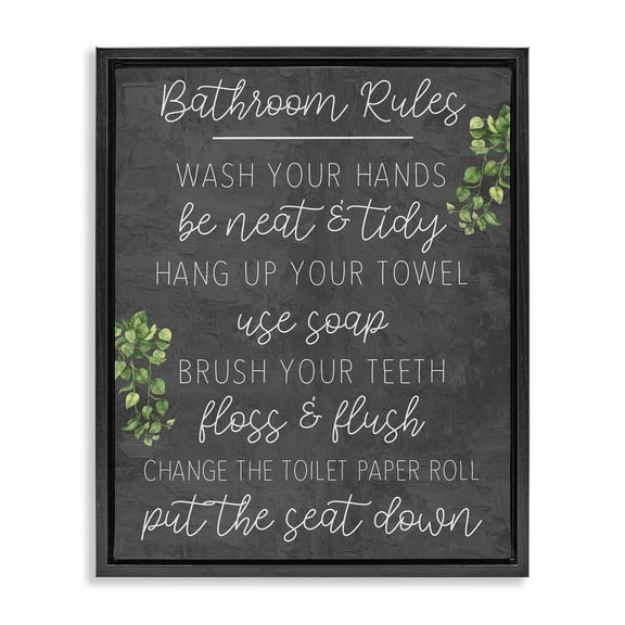Stupell Industries Farmhouse Black Floating Frame Canvas Art, 17 x 21, by Kim Allen