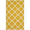 thumbnail image 2 of SAFAVIEH Cambridge Joss Geometric Circles Wool Area Rug, Gold/Ivory, 5' x 8', 2 of 7
