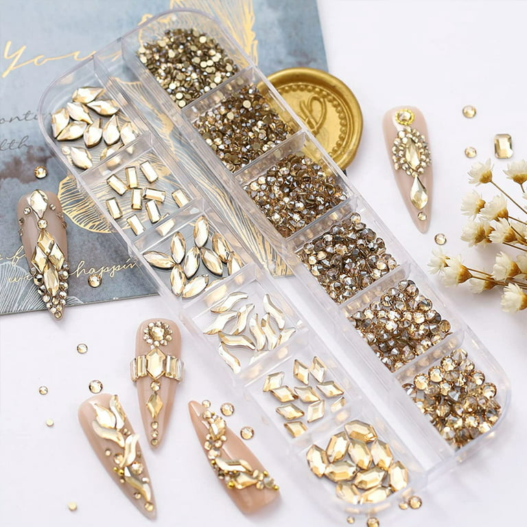 Champagne Gold Nail Rhinestones For Nails Gold Stones For Nails