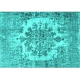 thumbnail image 1 of Ahgly Company Indoor Rectangle Persian Turquoise Blue Traditional Area Rugs, 8' x 10', 1 of 4