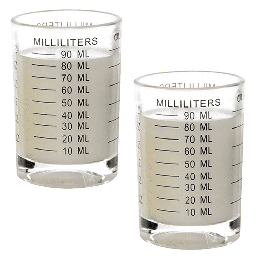 Windfall Mini Measure Heavy Glass, Measurements Multi-Purpose Liquid and Dry  Measuring Shot Glass, Measuring Cup Graduated with Lid Glass Multipurpose  Milk Cup for Home 
