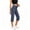 Navy, variant on Women Elastic Waist Capri Jeans Denim Pants Casual Summer High Waist Pull On Cropped Stretch Jean with Pockets