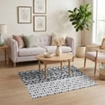 thumbnail image 3 of ODIKA 4'x6' Grey Blue Geometric Pattern Design Washable Area Rug Modern Abstract Motif with Unique Shapes for Bedroom, Reading Nook, Pet Friendly & Non-Shedding, 3 of 7