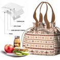thumbnail image 4 of Boho Bohemia Geometric Line Art Drawstring Lunch Bag Women - Drawstring Lunch Bag Insulated for Work Office - Stain-Resistant Large Lunchbags for Women with Multi-Pockets, 4 of 6